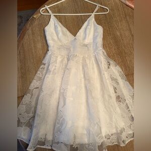 White Floral Lulus Dress